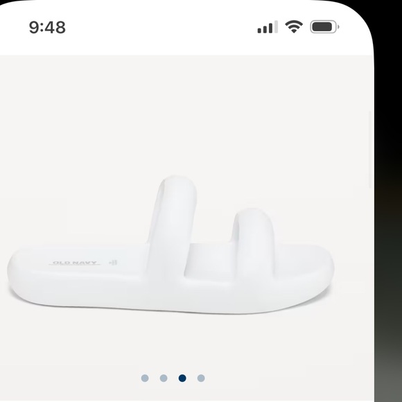 NWT OLD NAVY Double-Strap Puff Slide Sandals   Color: Calla Lilies SIZE 7 - Picture 4 of 4